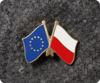 European Union & Poland EU Friendship Pin Badge