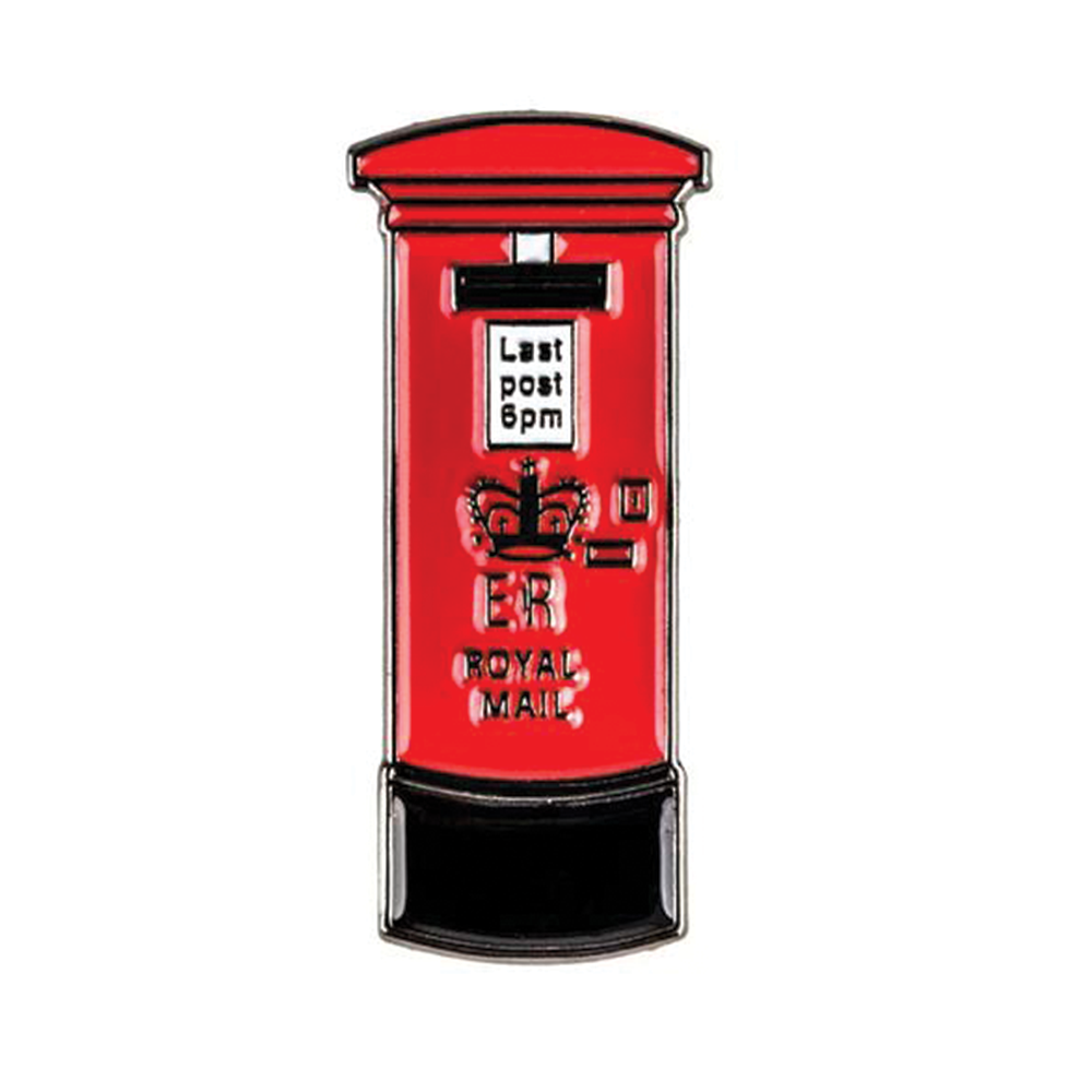 Red Post Letter Box Pin Badge Main image