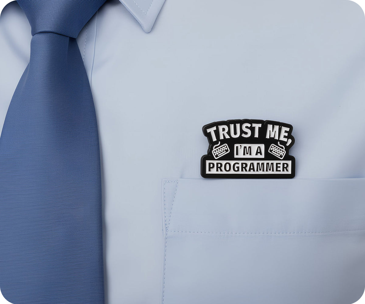 Trust Me I'm A Programmer Code Pin Badge – Tigoli
