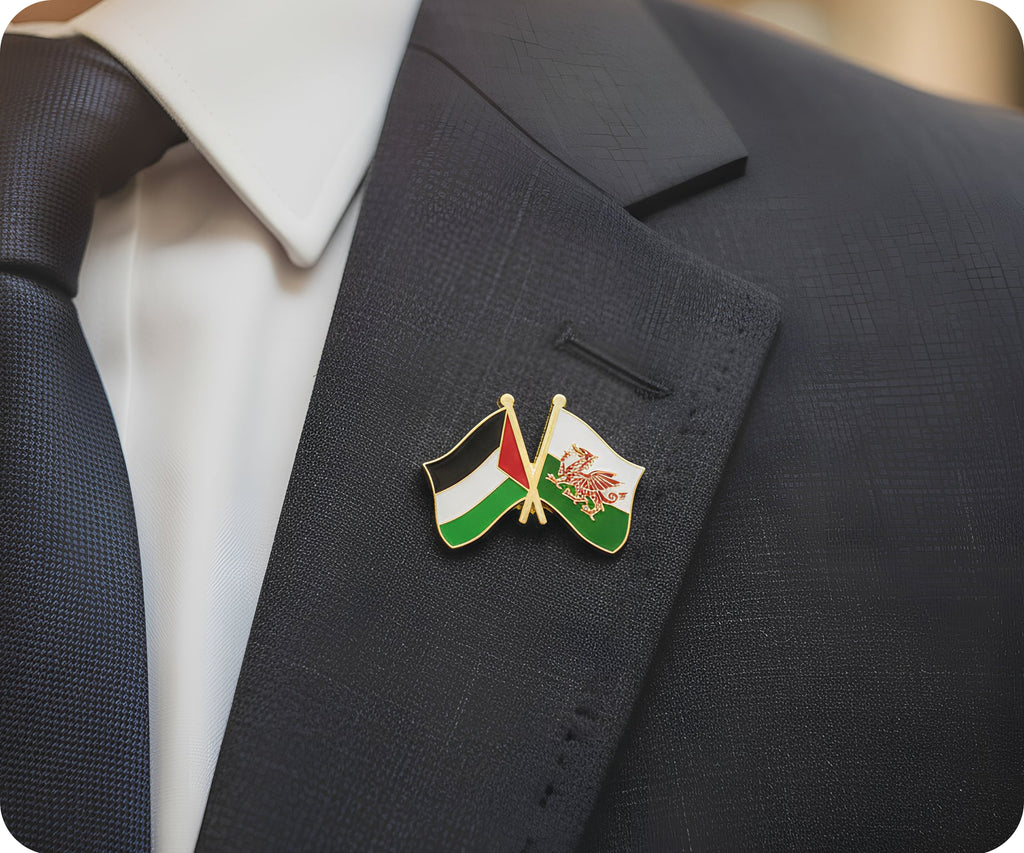 Palestine & Wales Friendship Pin Badge