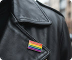 Small Rainbow Rectangle Pride Pin Badge