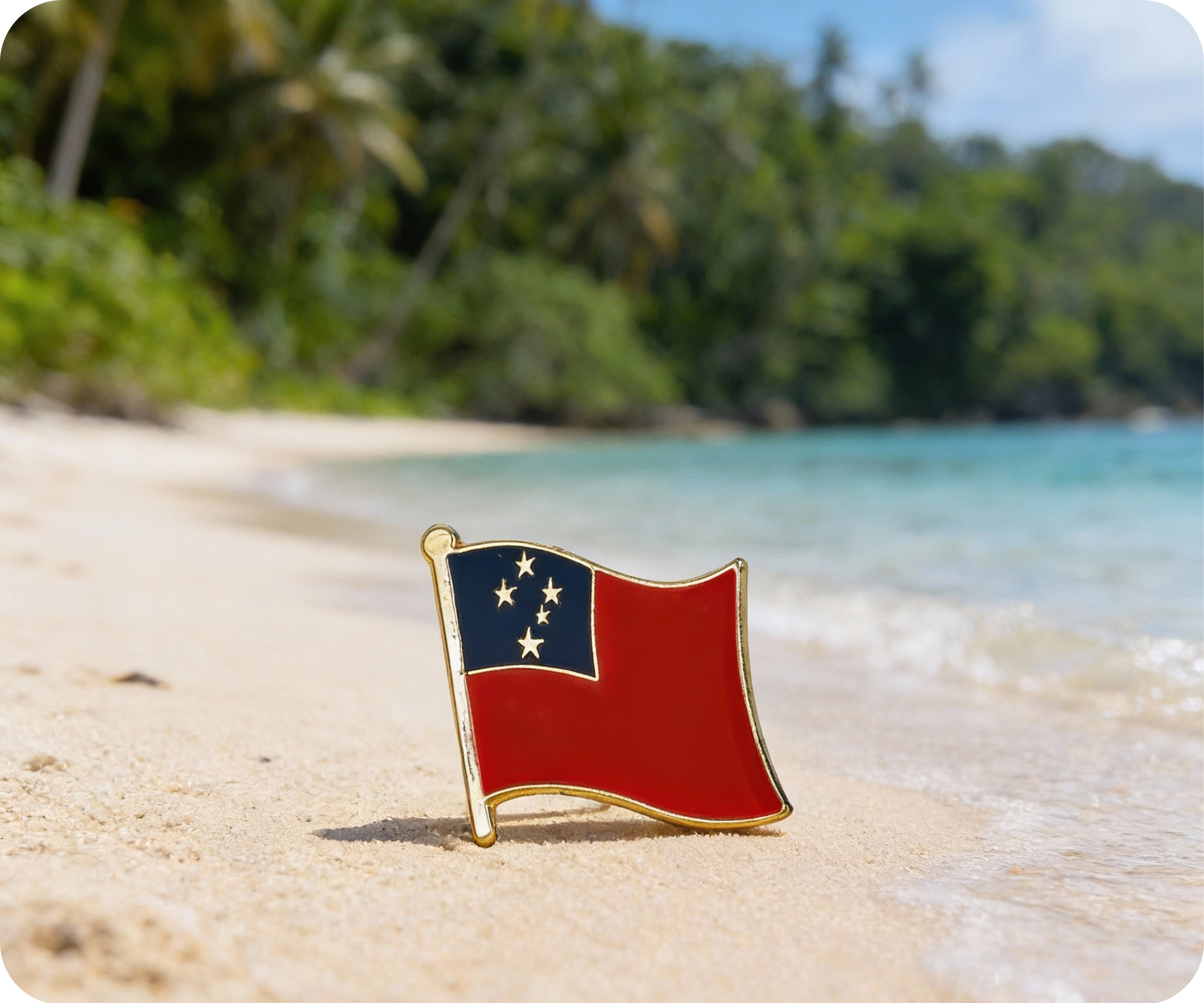 Samoa Flag Pin Badge Secondary image