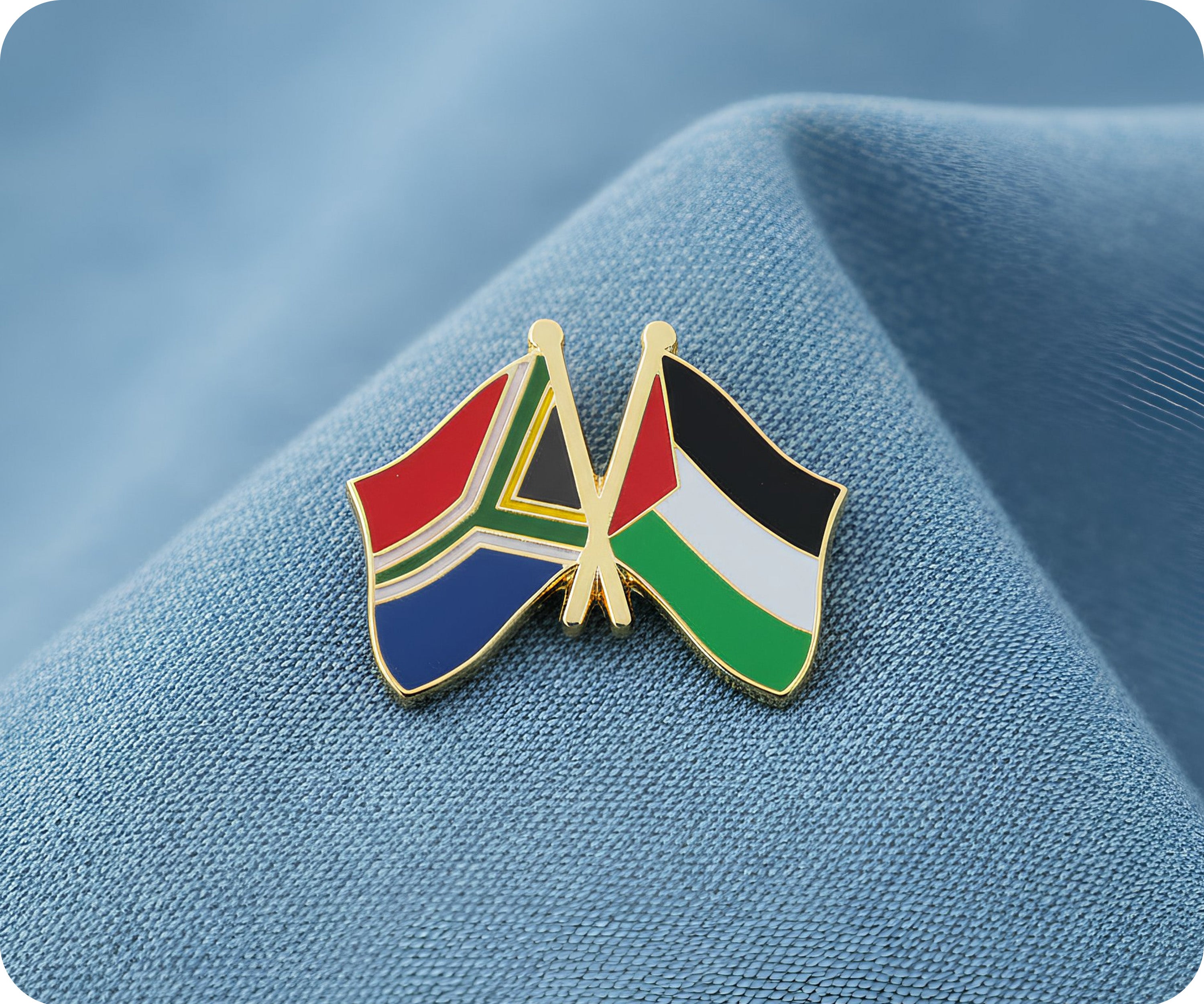 South Africa & Palestine Friendship Pin Badge