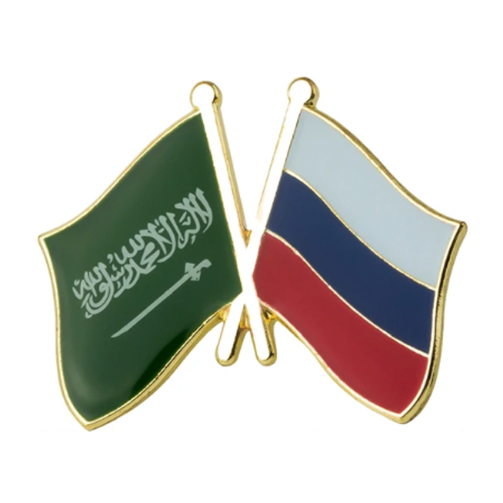 Saudi Arabia & Russia Friendship Pin Badge Main image