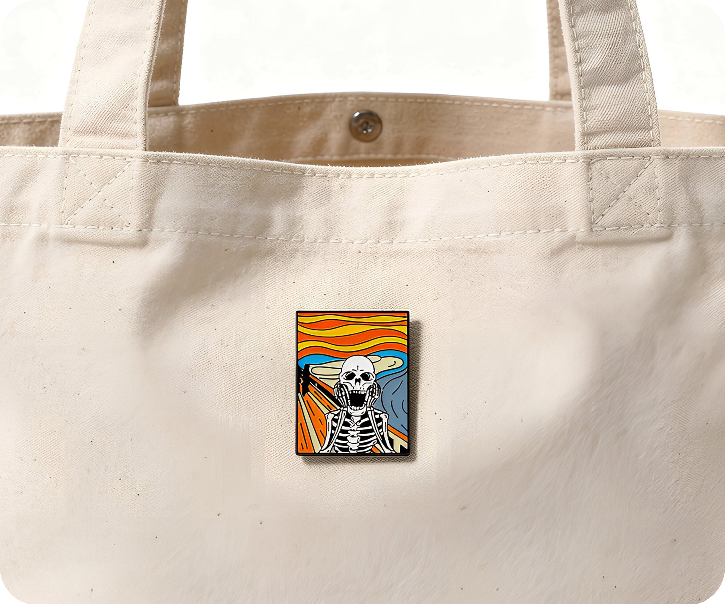 Scream Art Skeleton Pin Badge Secondary image