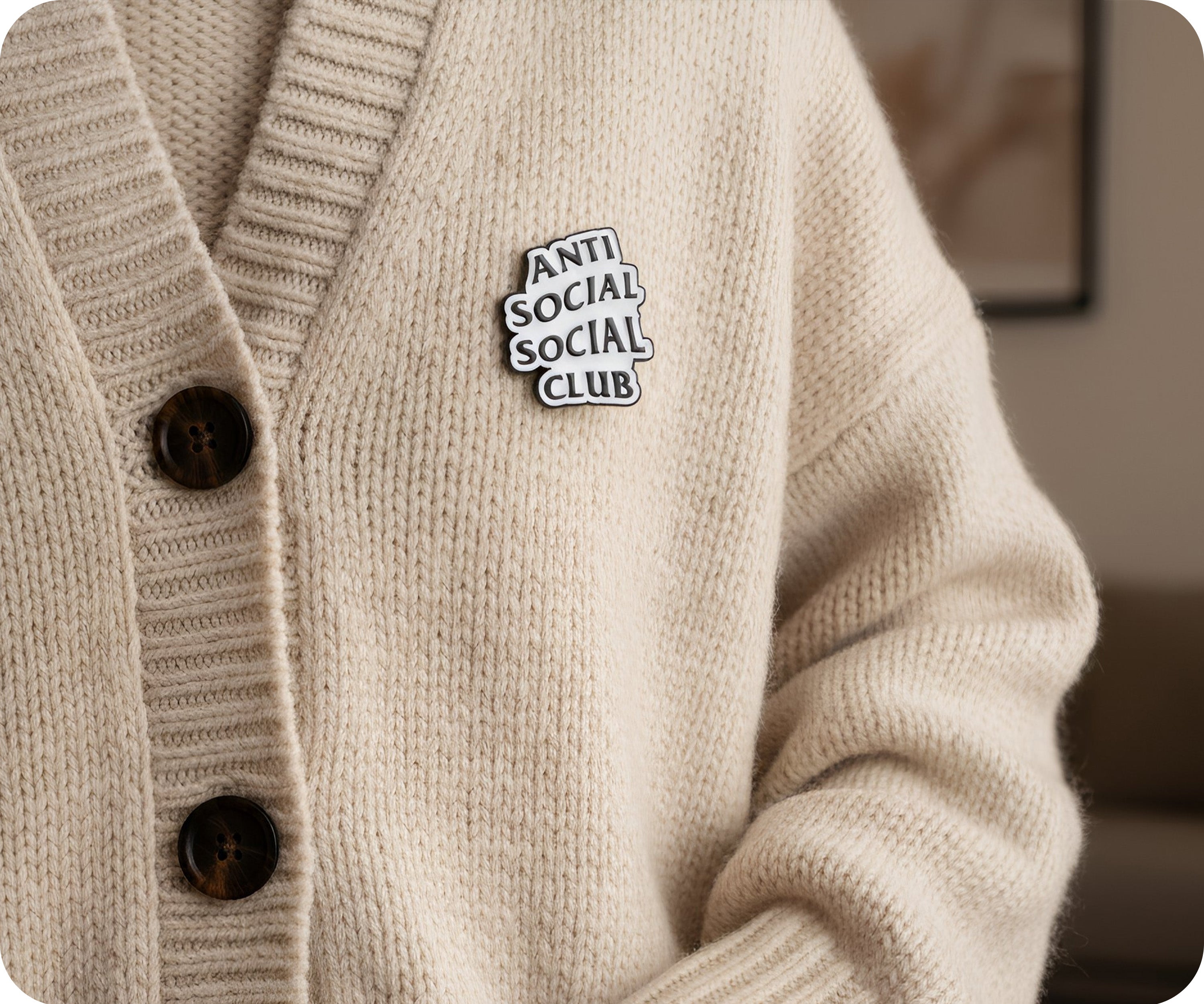 Anti Social Social Club Pin Badge Secondary image
