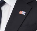 Poppy & Scottish Flag Pin Badge