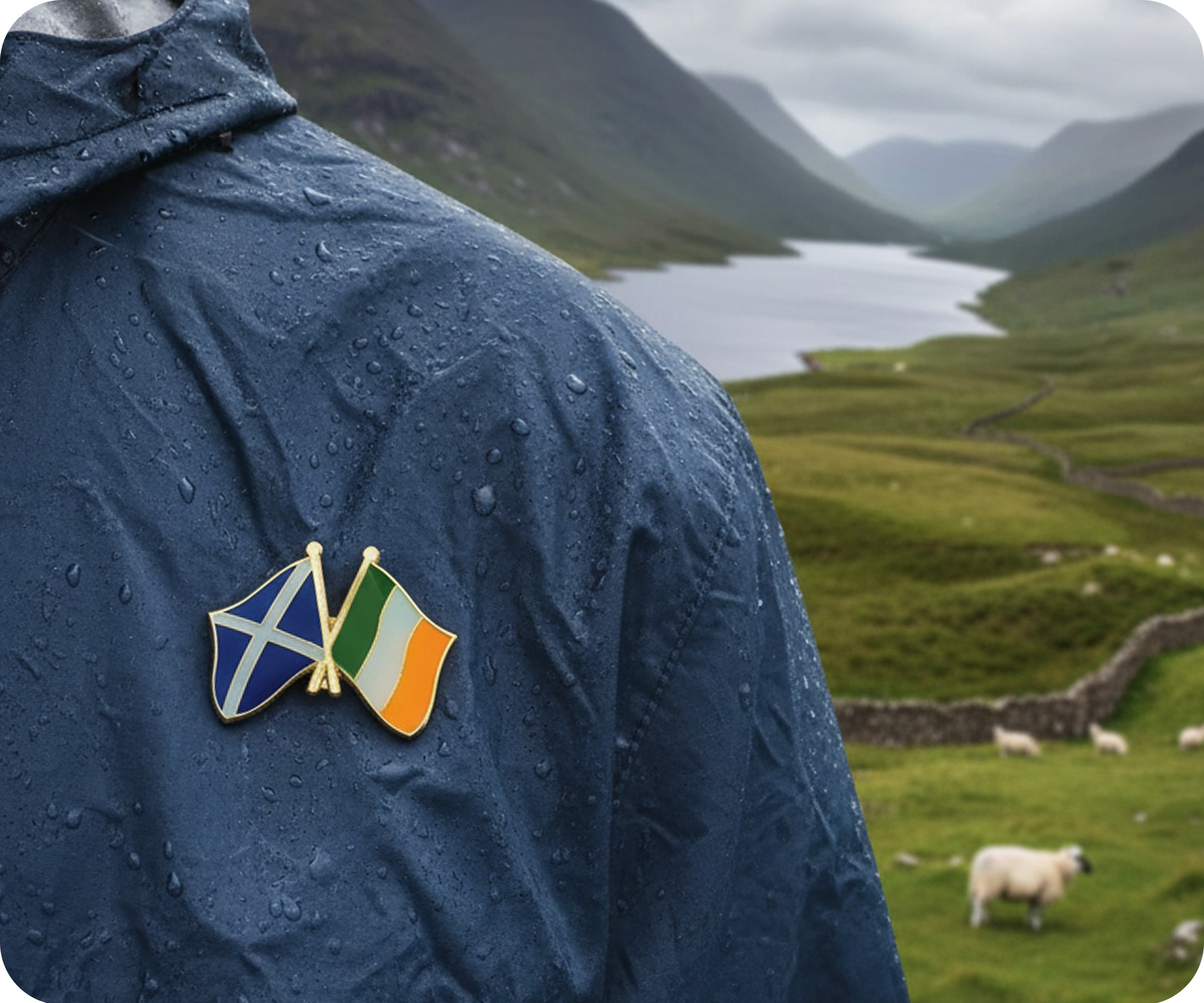 Scotland & Ireland Freindship Pin Badge Secondary image