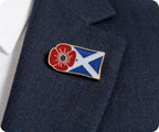 Poppy & Scottish Flag Pin Badge