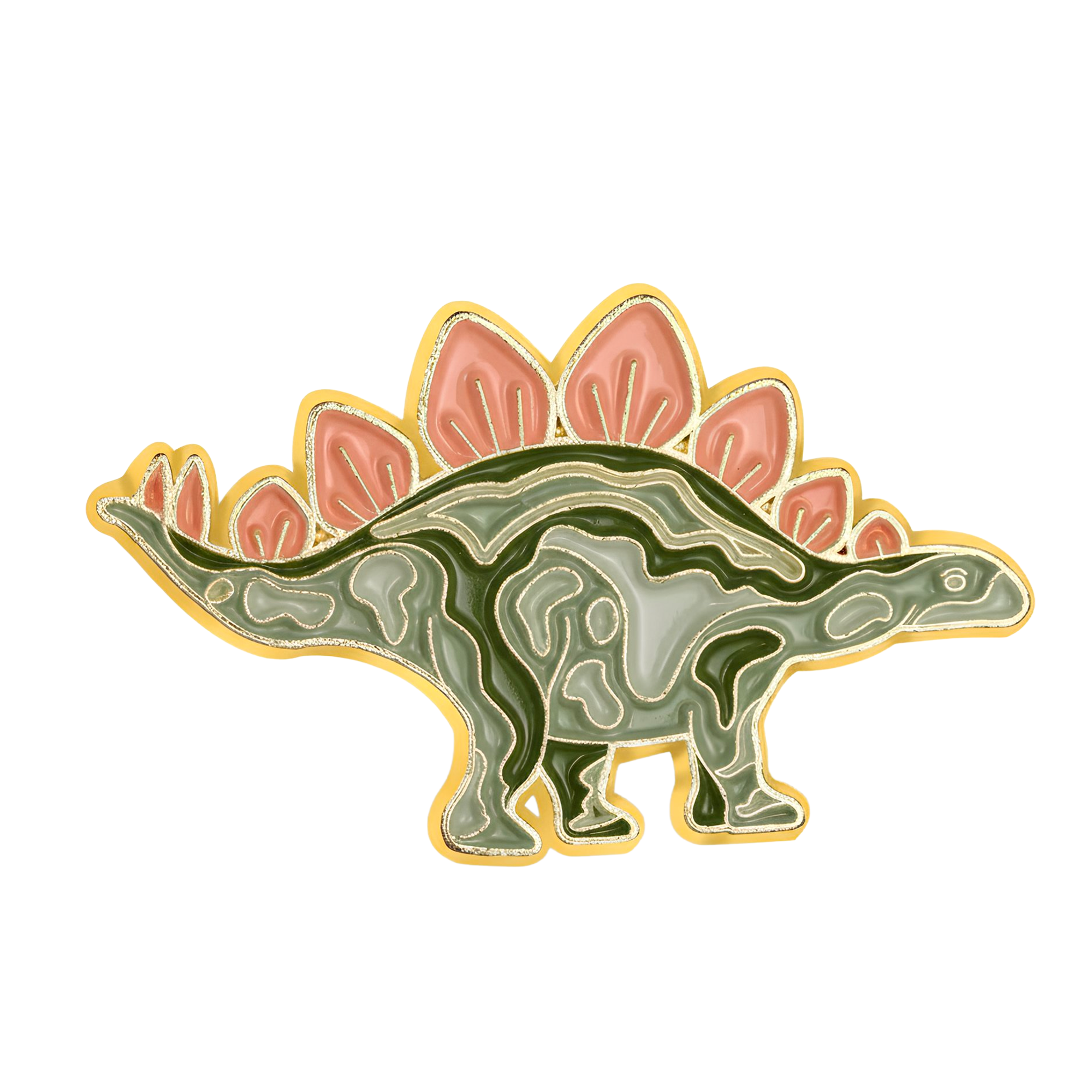 Stegasaurus Dinosaur Spikes Pin Badge Main image