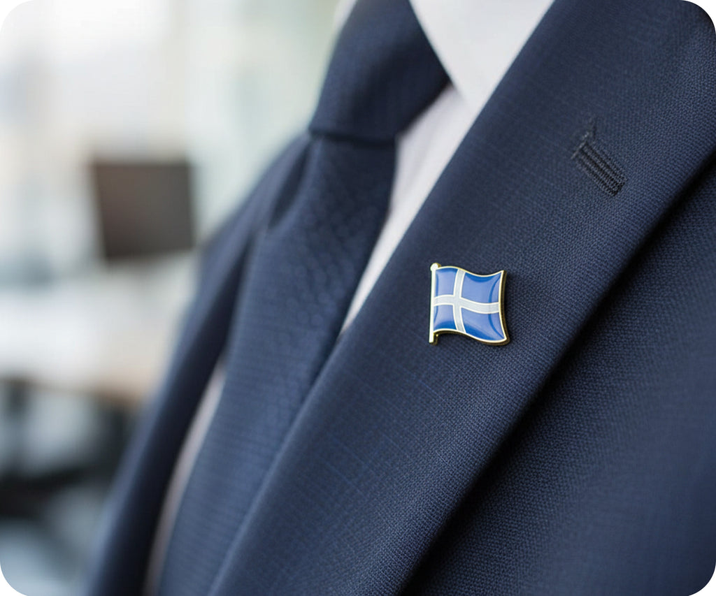 Shetland Flag Pin Badge