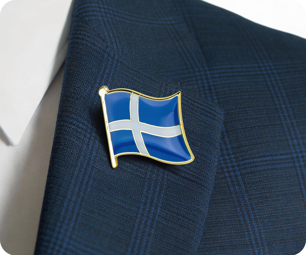 Shetland Flag Pin Badge