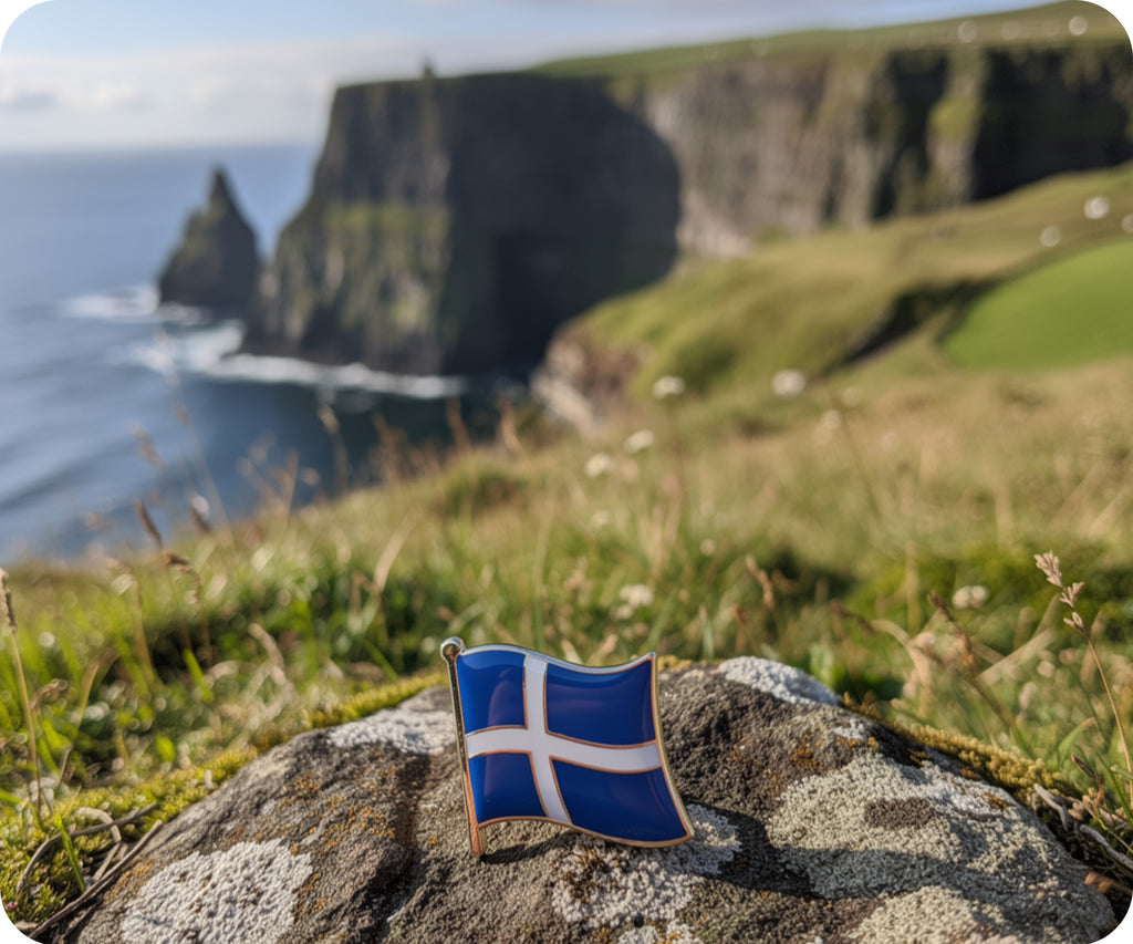 Shetland Flag Pin Badge