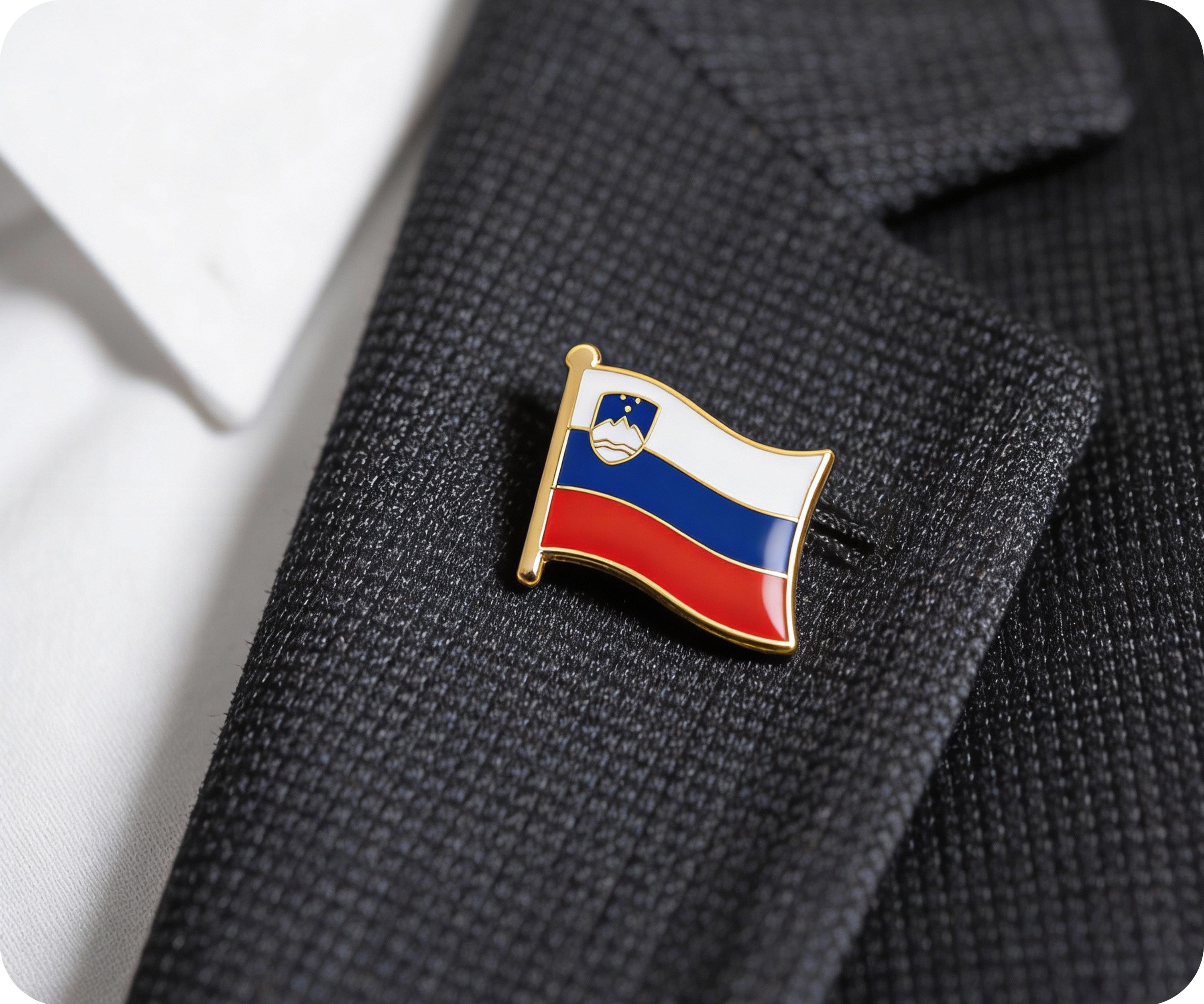 Slovenia Flag Pin Badge Secondary image