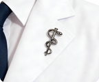 Medical Snake Black Pin Badge