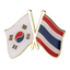 South Korea & Thailand Friendship Pin Badge