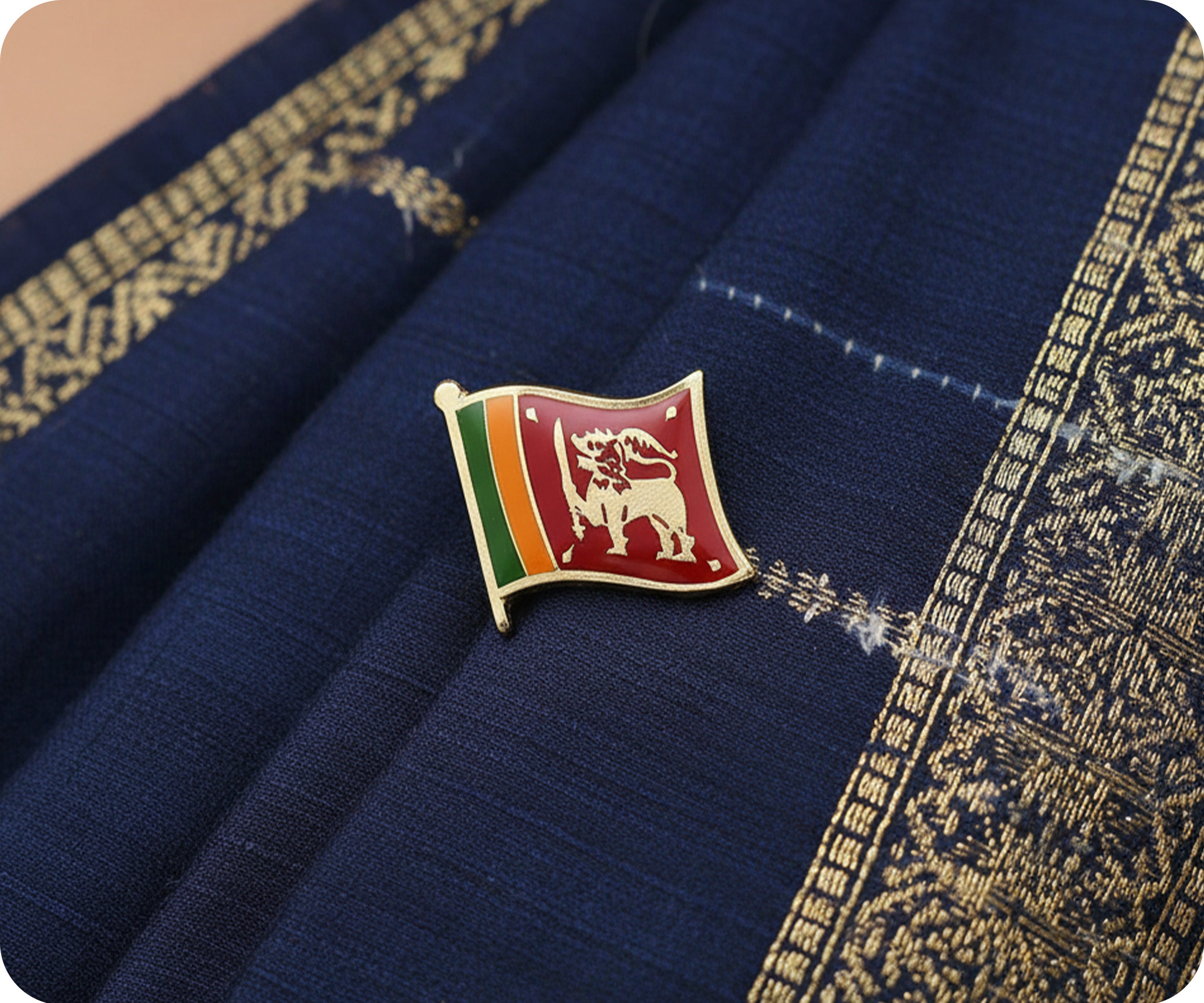 Sri Lanka Flag Pin Badge Secondary image