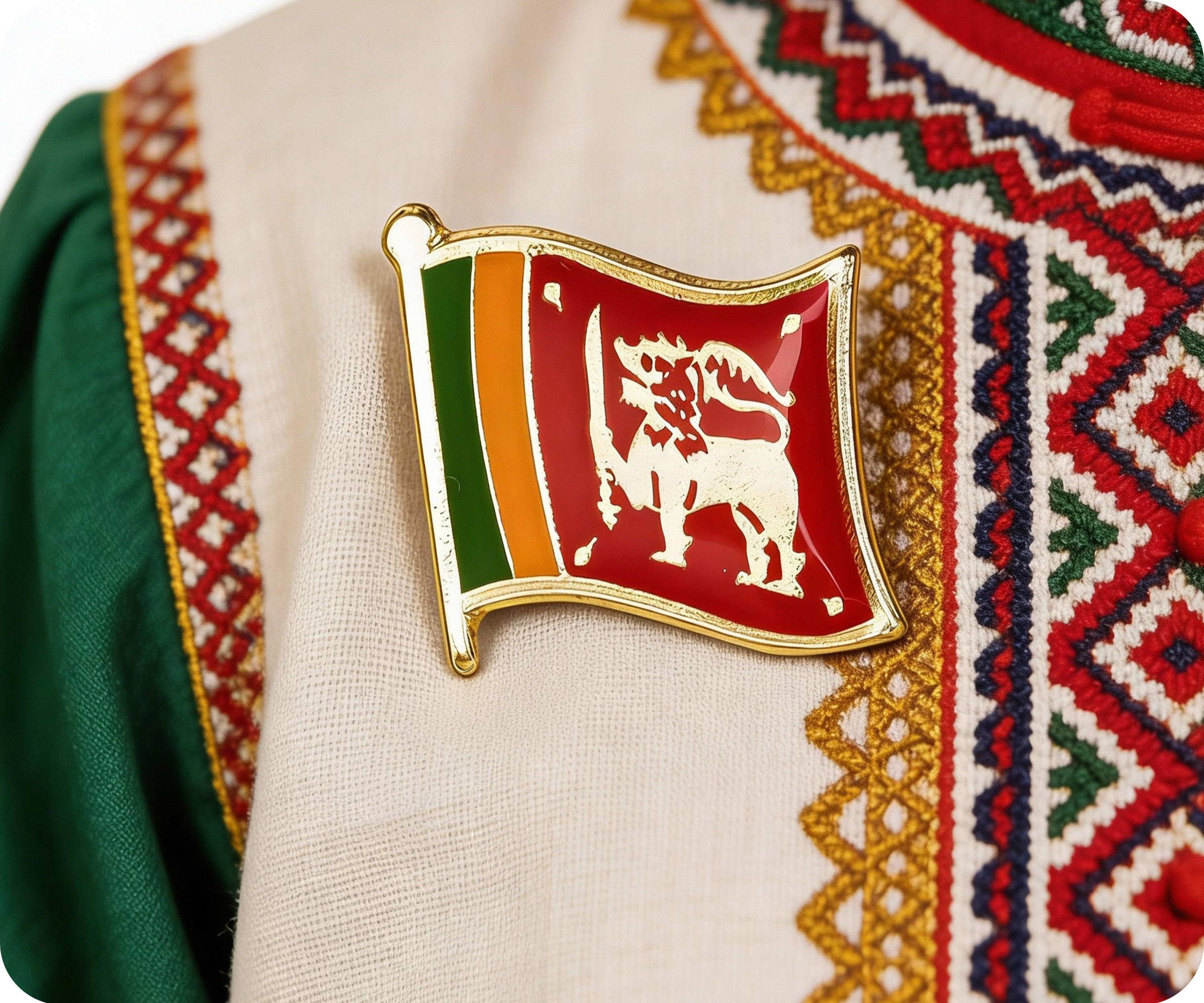 Sri Lanka Flag Pin Badge