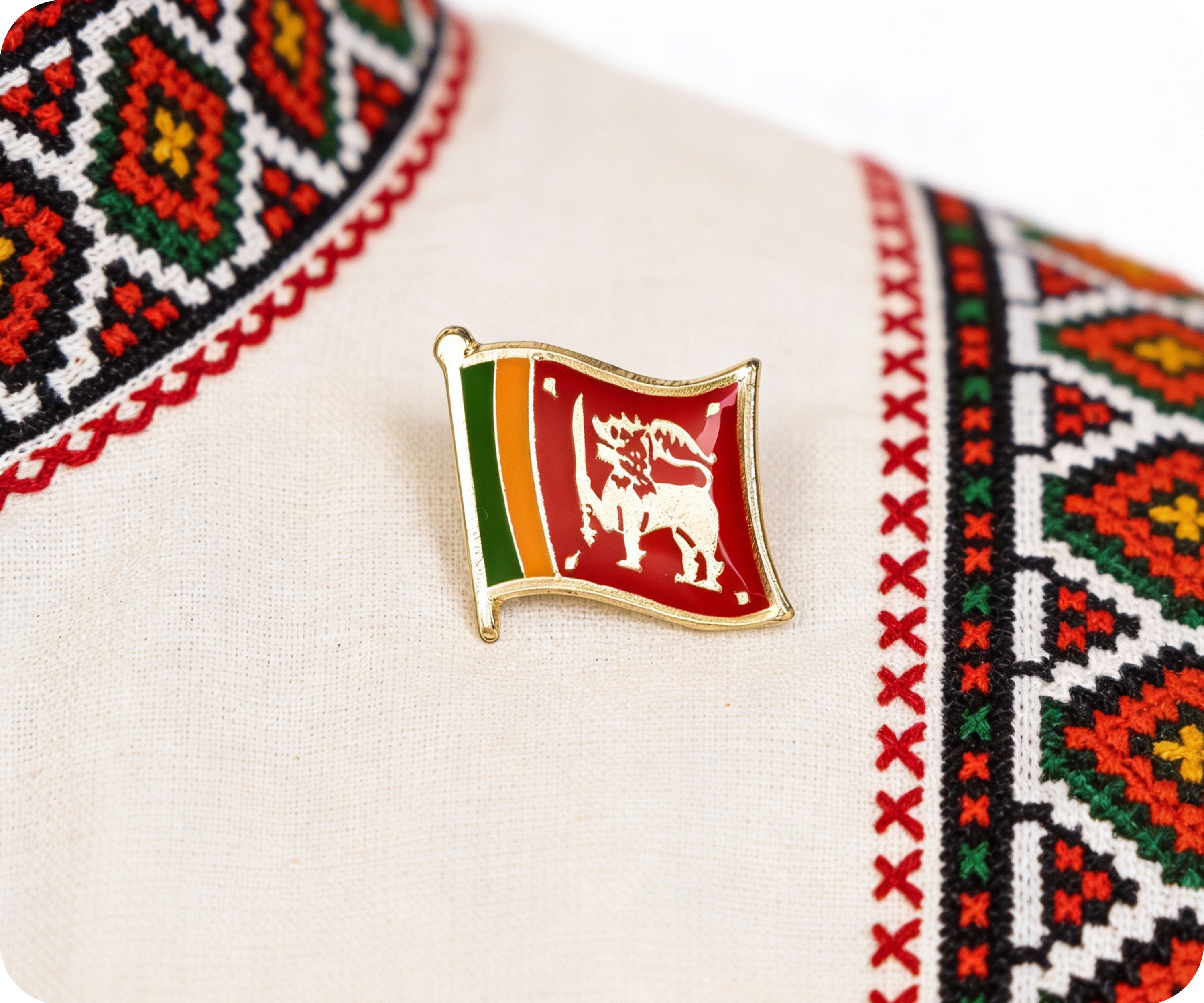 Sri Lanka Flag Pin Badge