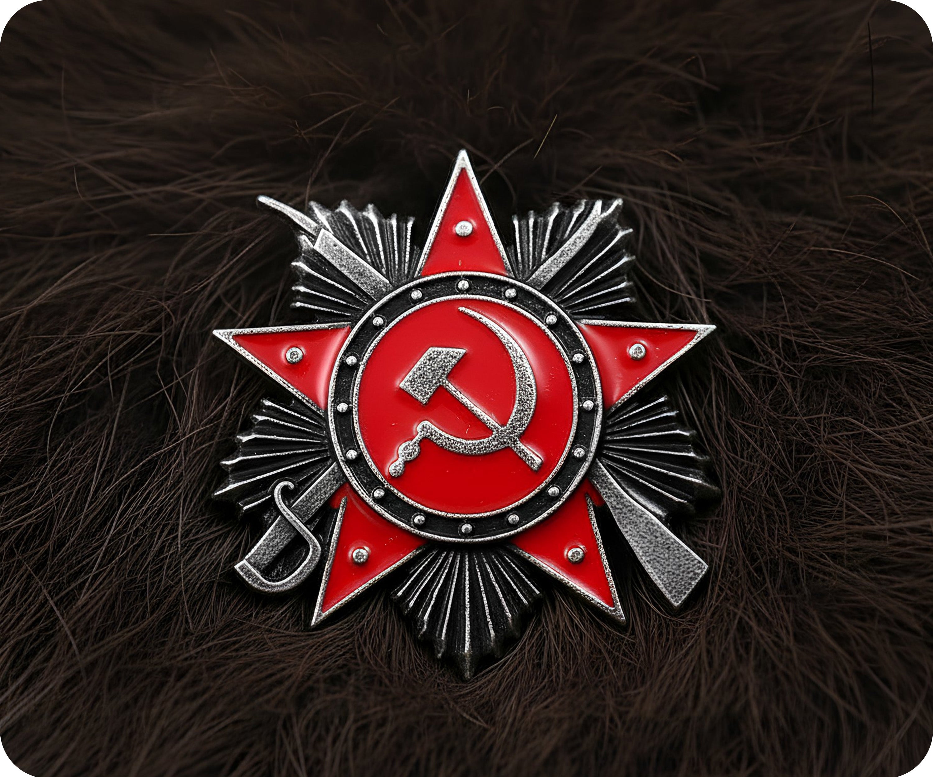 Soviet Star With Sword Pin Badge Secondary image