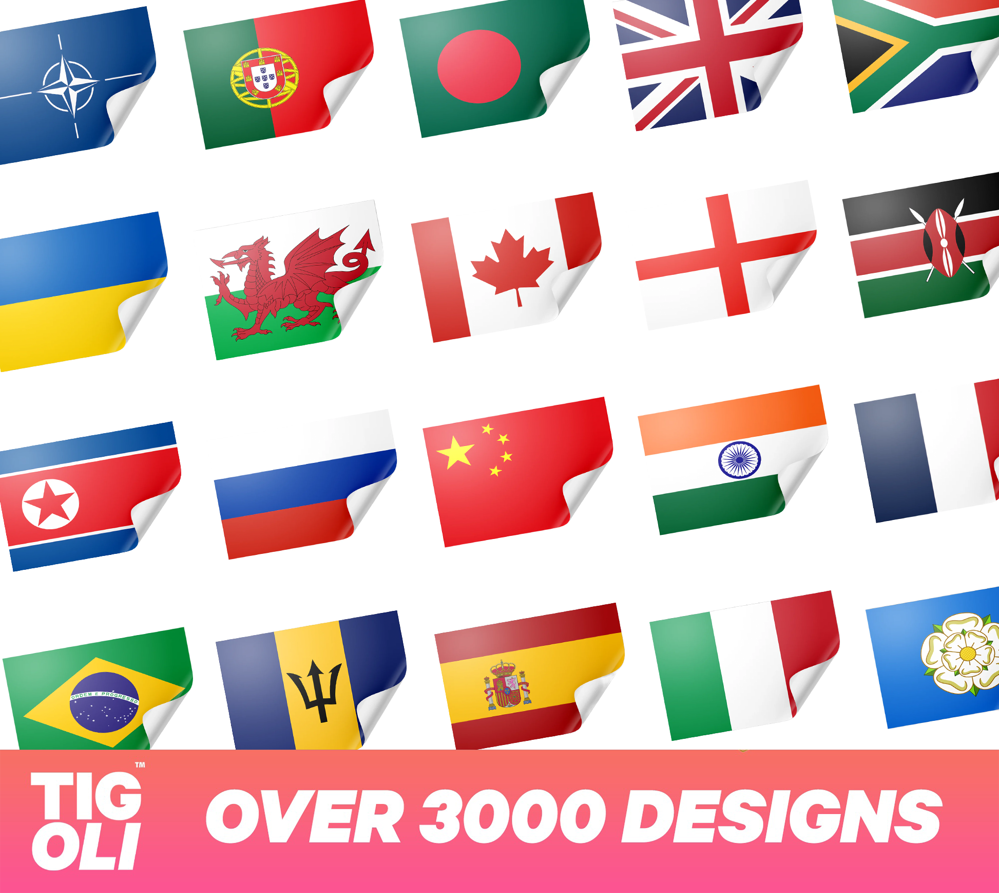 12 X England Vinyl Flag Stickers (8 X 5CM)