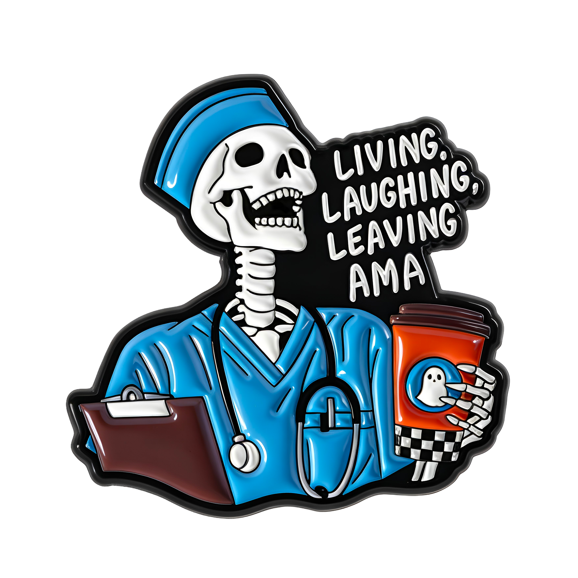 Skull Surgeon AMA Doctor Medical Pin Badge Main image