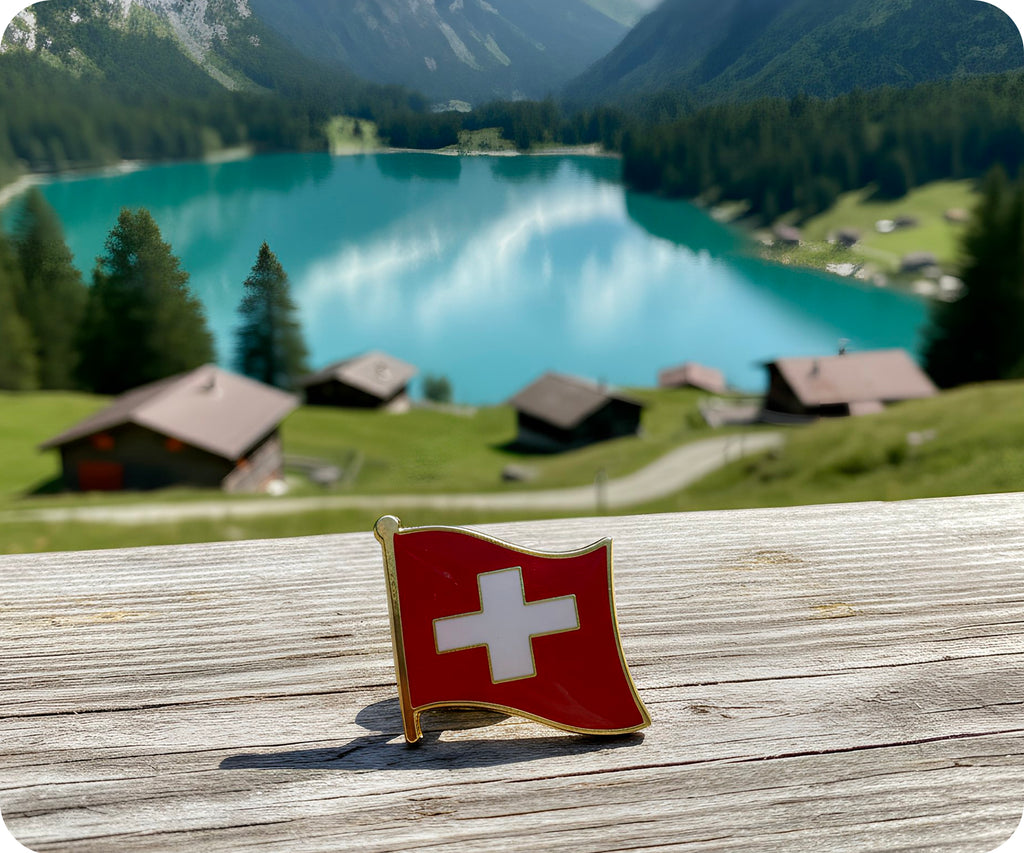 Switzerland Swiss Flag Pin Badge