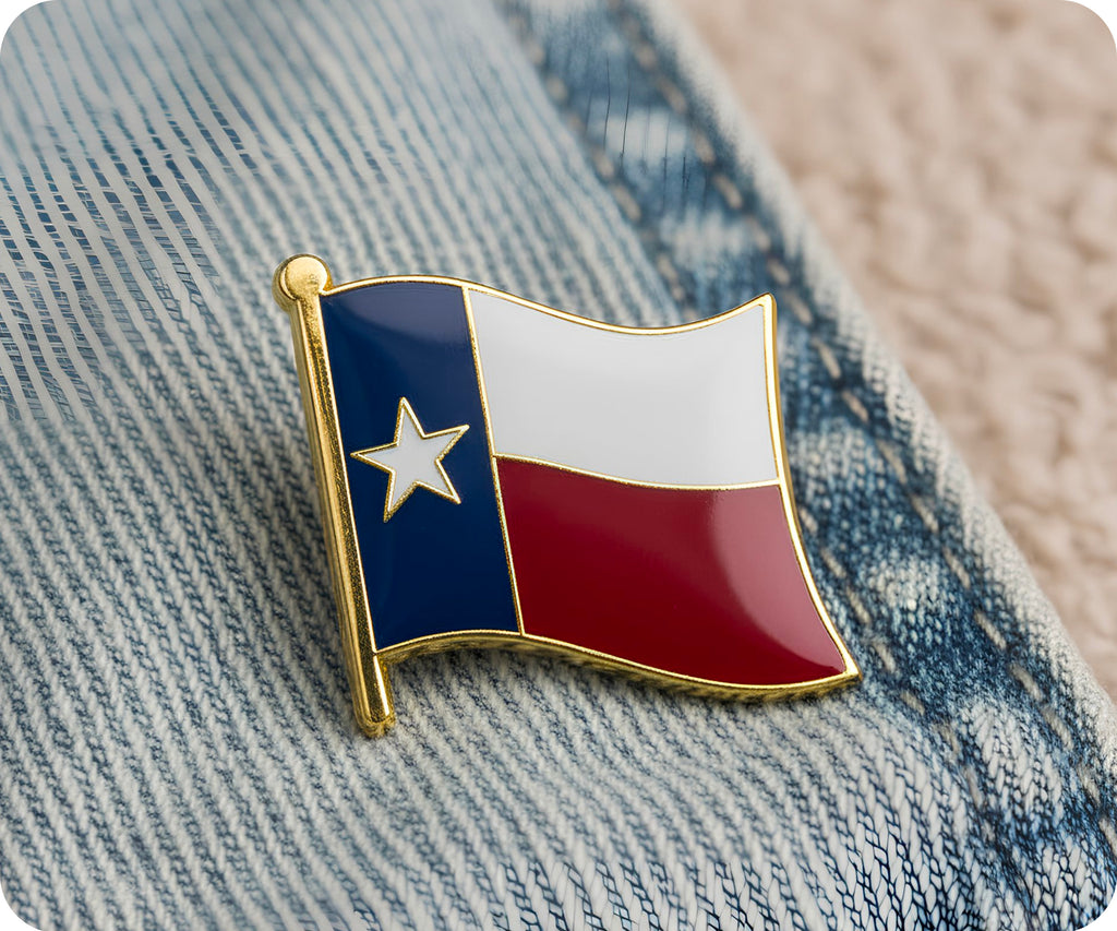 Texas U.S.A. State Flag Pin Badge