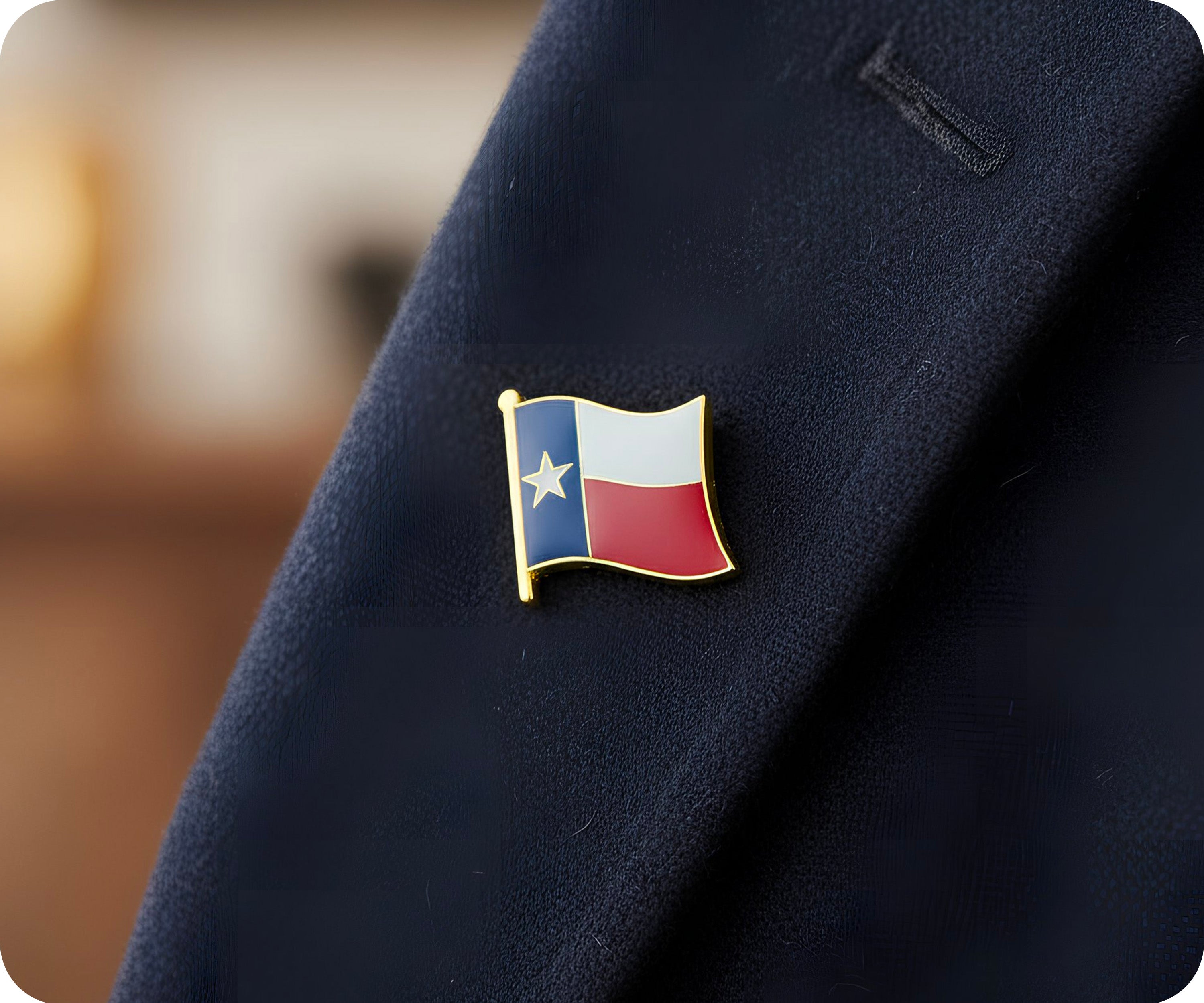 Texas U.S.A. State Flag Pin Badge