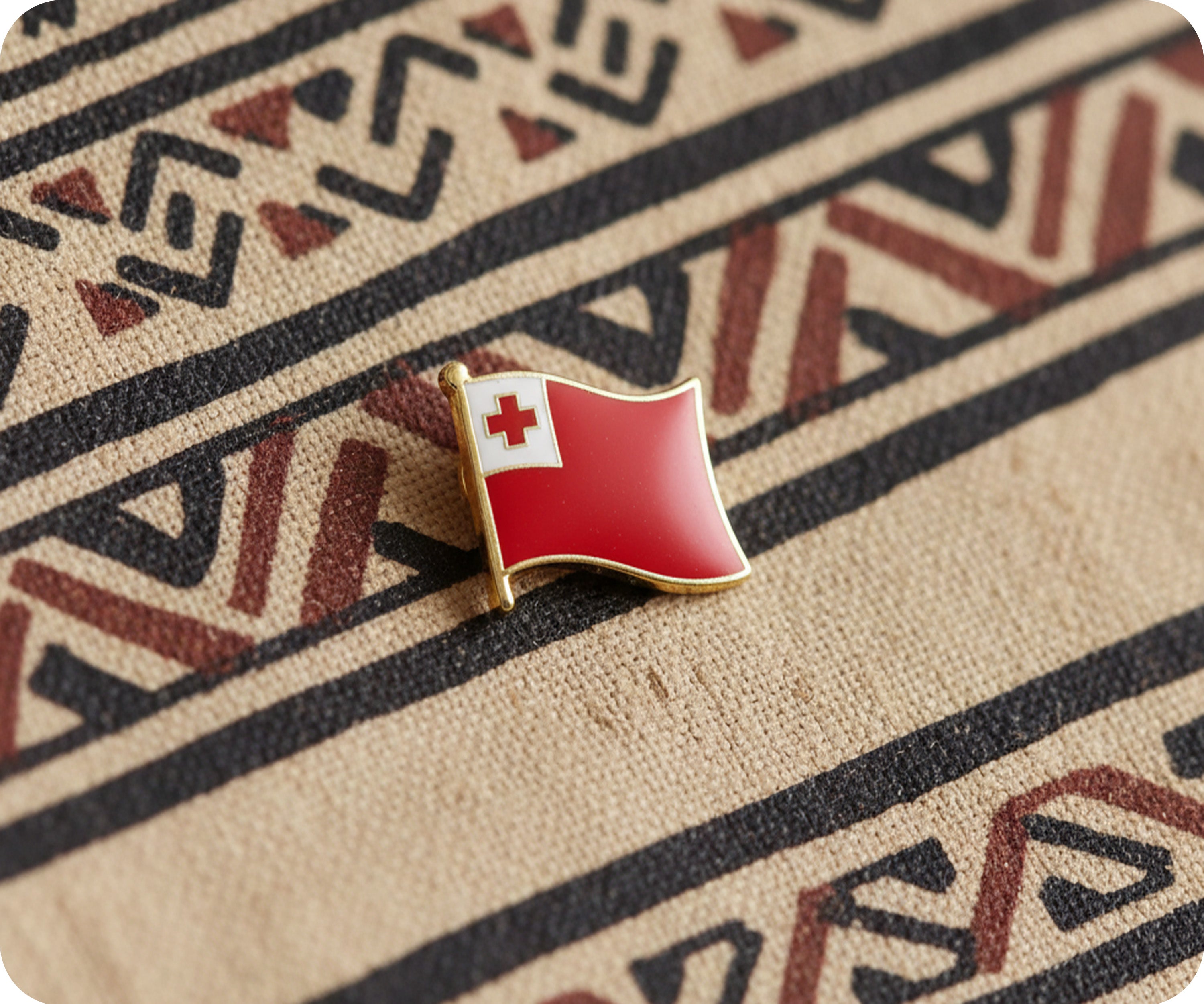 Tonga Flag Pin Badge Secondary image