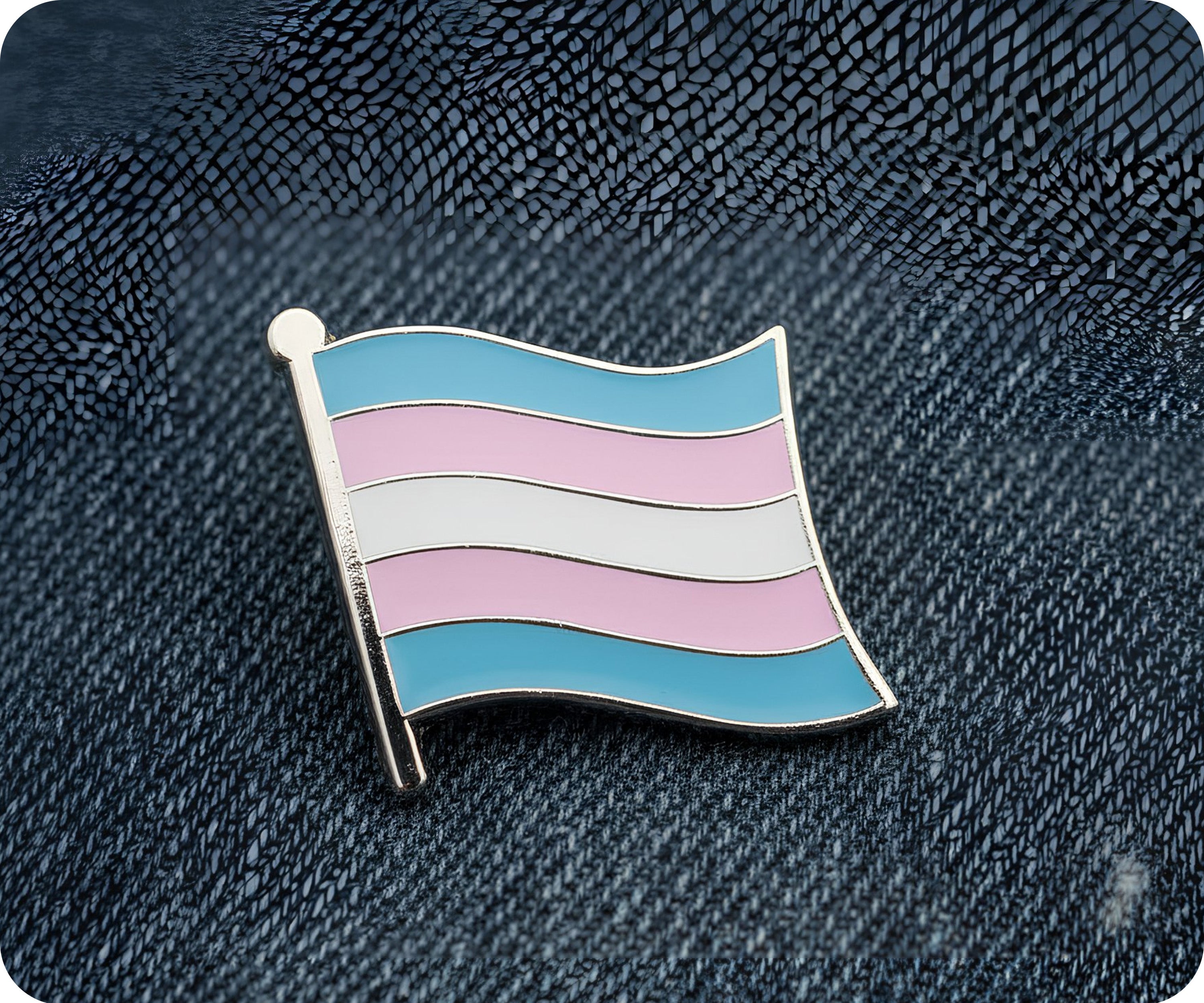 Transgender Flag Pin Badge Secondary image