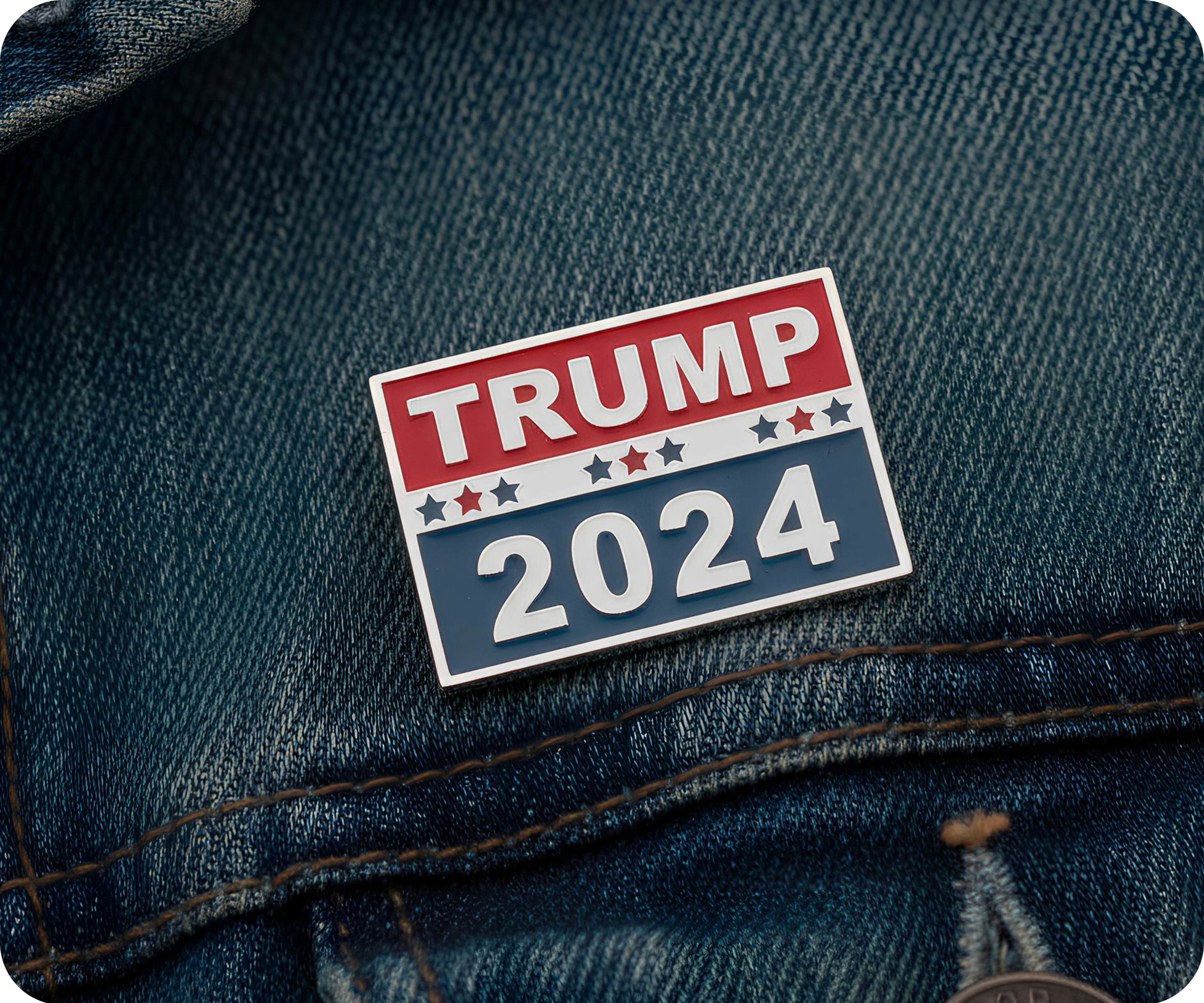 Donald Trump 2024 Pin Badge