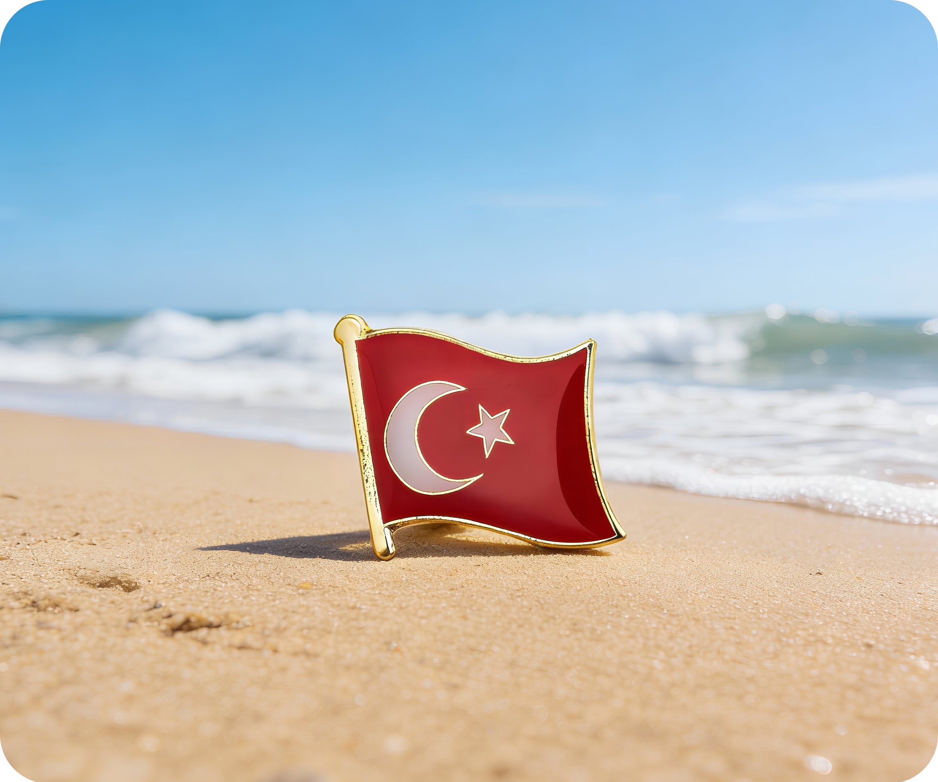 Turkey Flag Pin Badge Secondary image