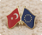 Turkey & European Union EU Friendship Pin Badge