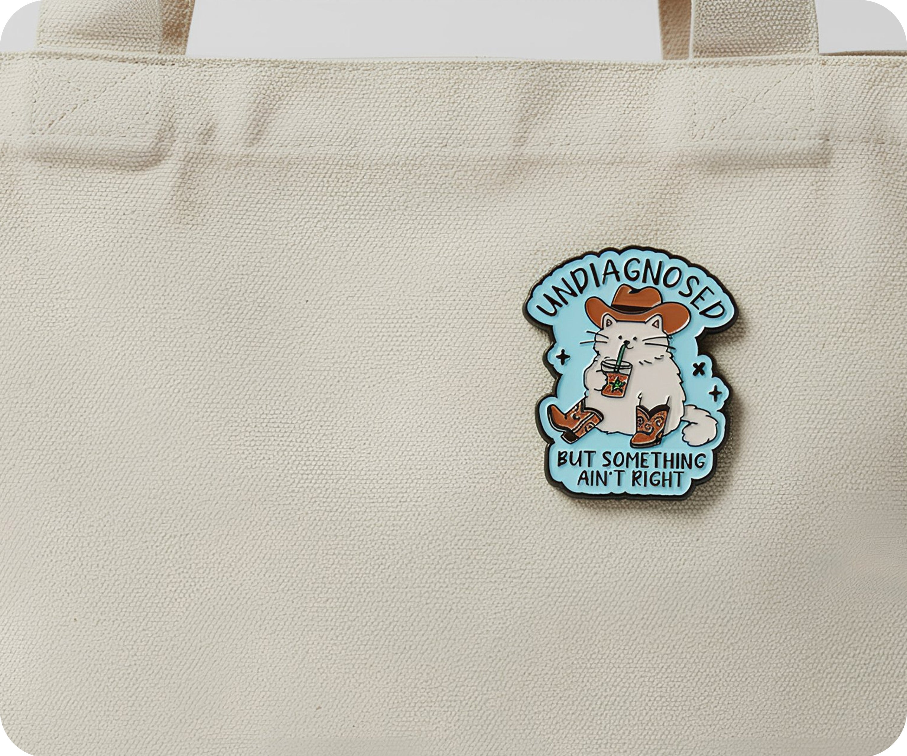 Undiagnosed But Something Ain't Right Pin Badge Secondary image