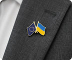 European Union & Ukraine EU Friendship Pin Badge