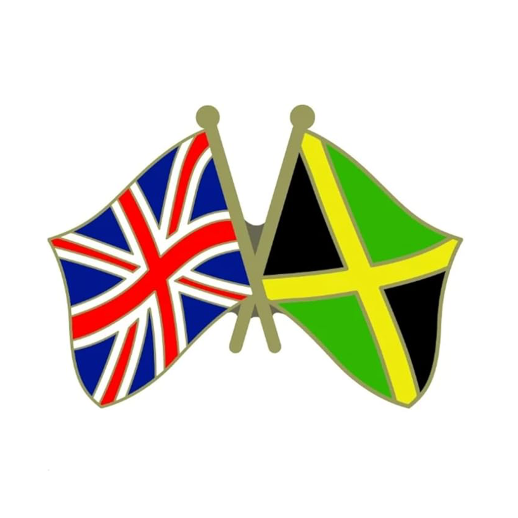 United Kingdom & Jamaica Friendship Pin Badge