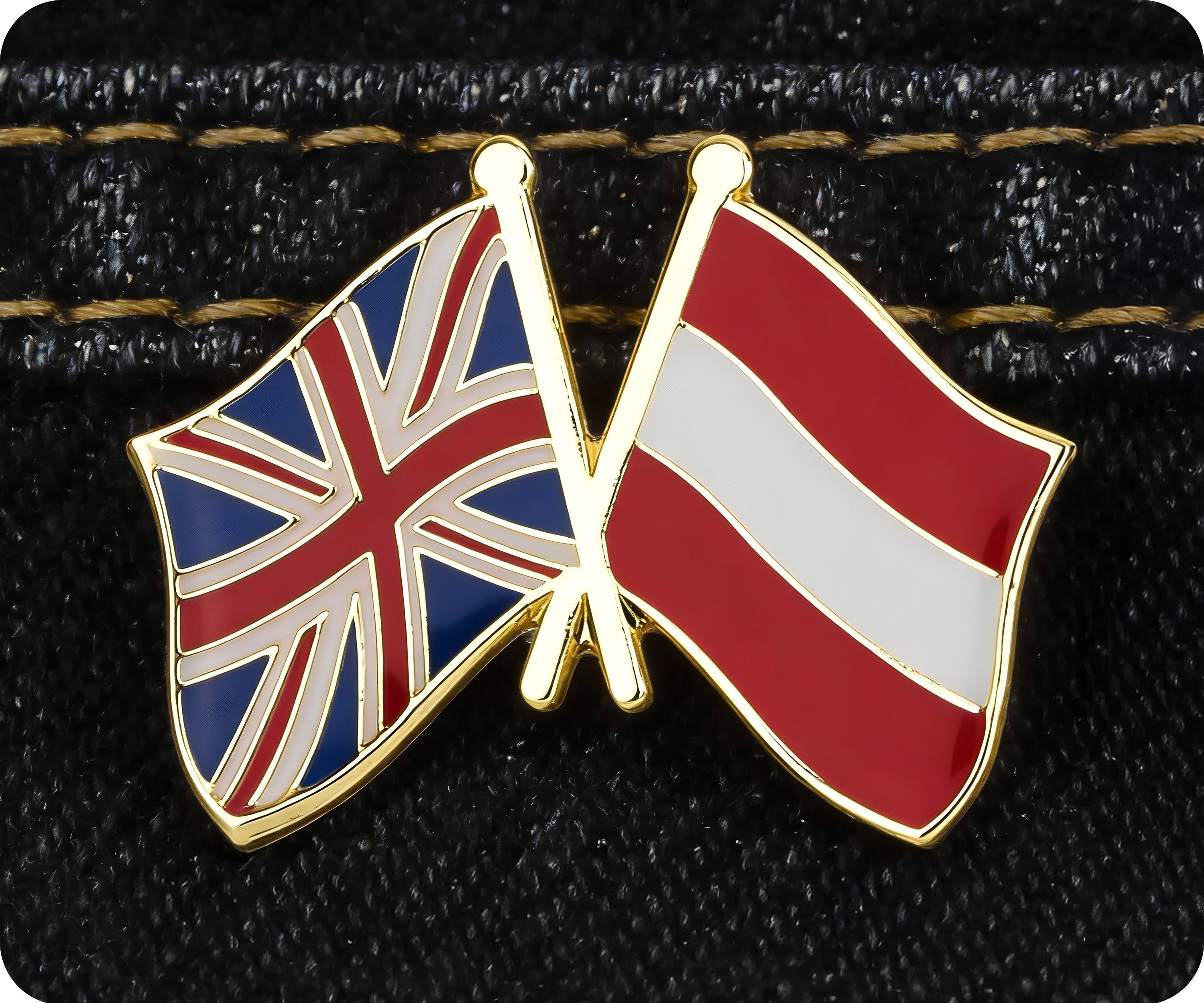 United Kingdom & Austria Friendship Pin Badge