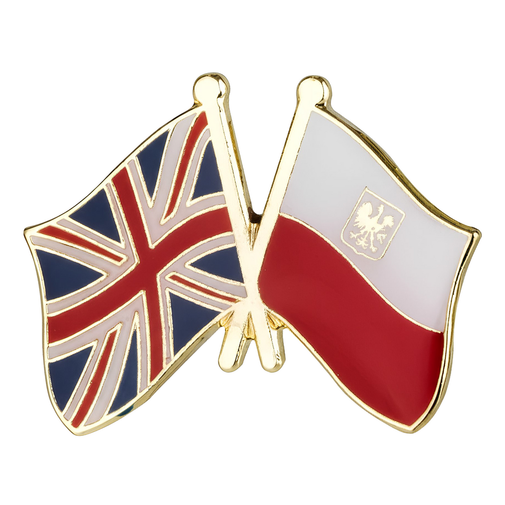 United Kingdom & Poland (Naval Crest) Friendship Pin Badge
