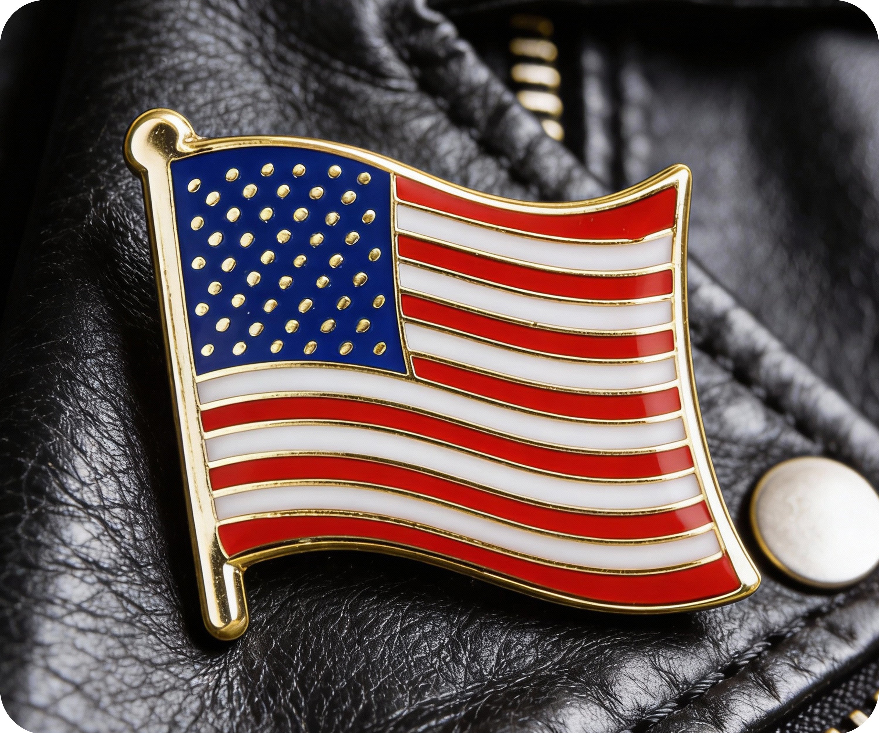 United States Of America Flag Pin Badge Secondary image