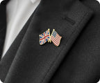 United Kingdom UK & USA Friendship Pin Badge