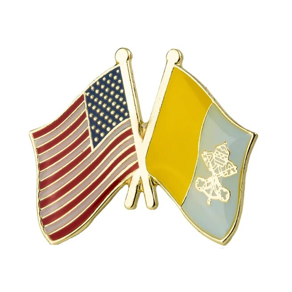 USA & Vatican City Friendship Pin Badge Main image