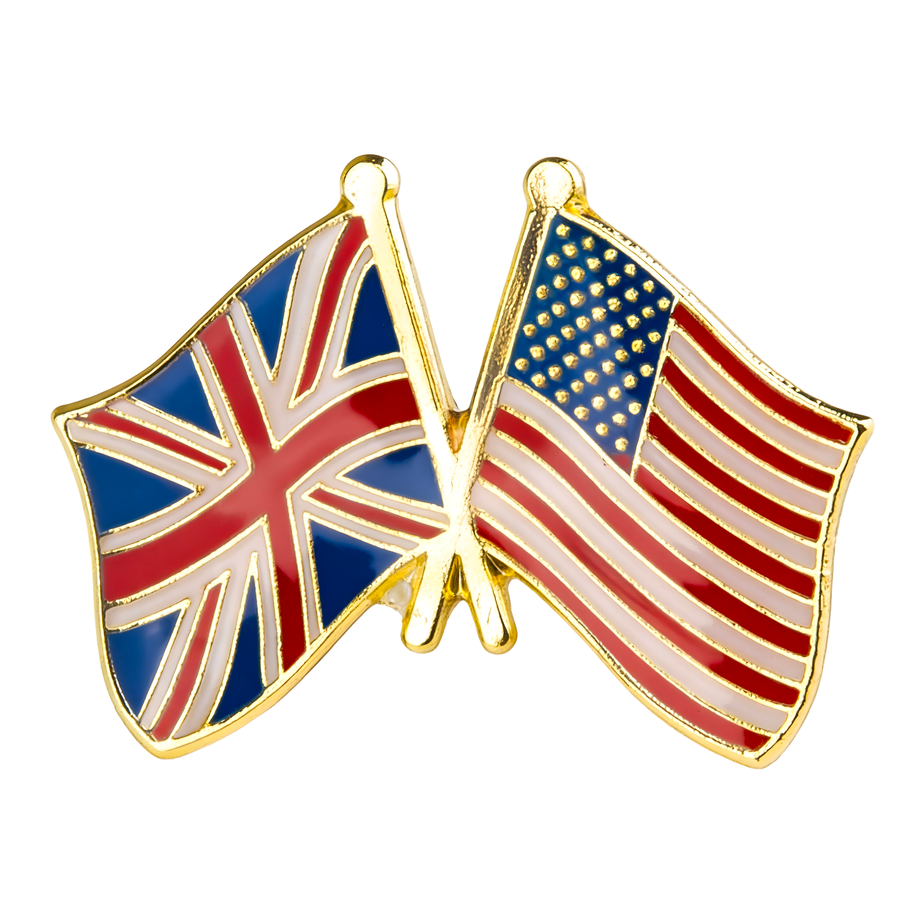 United Kingdom UK & USA Friendship Pin Badge Main image