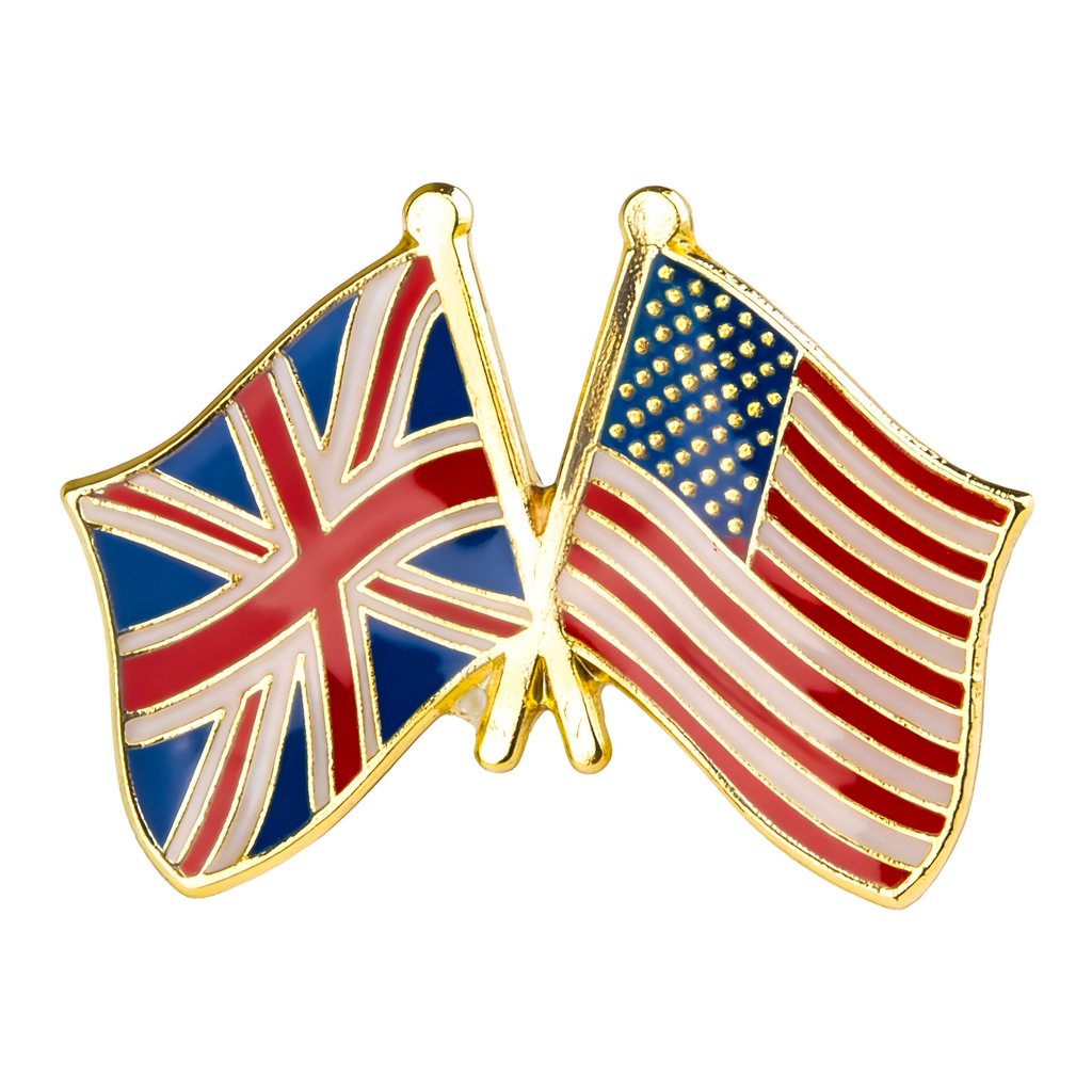 United Kingdom UK & USA Friendship Pin Badge