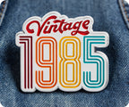 Vintage 1985 Retro Gaming Pin Badge