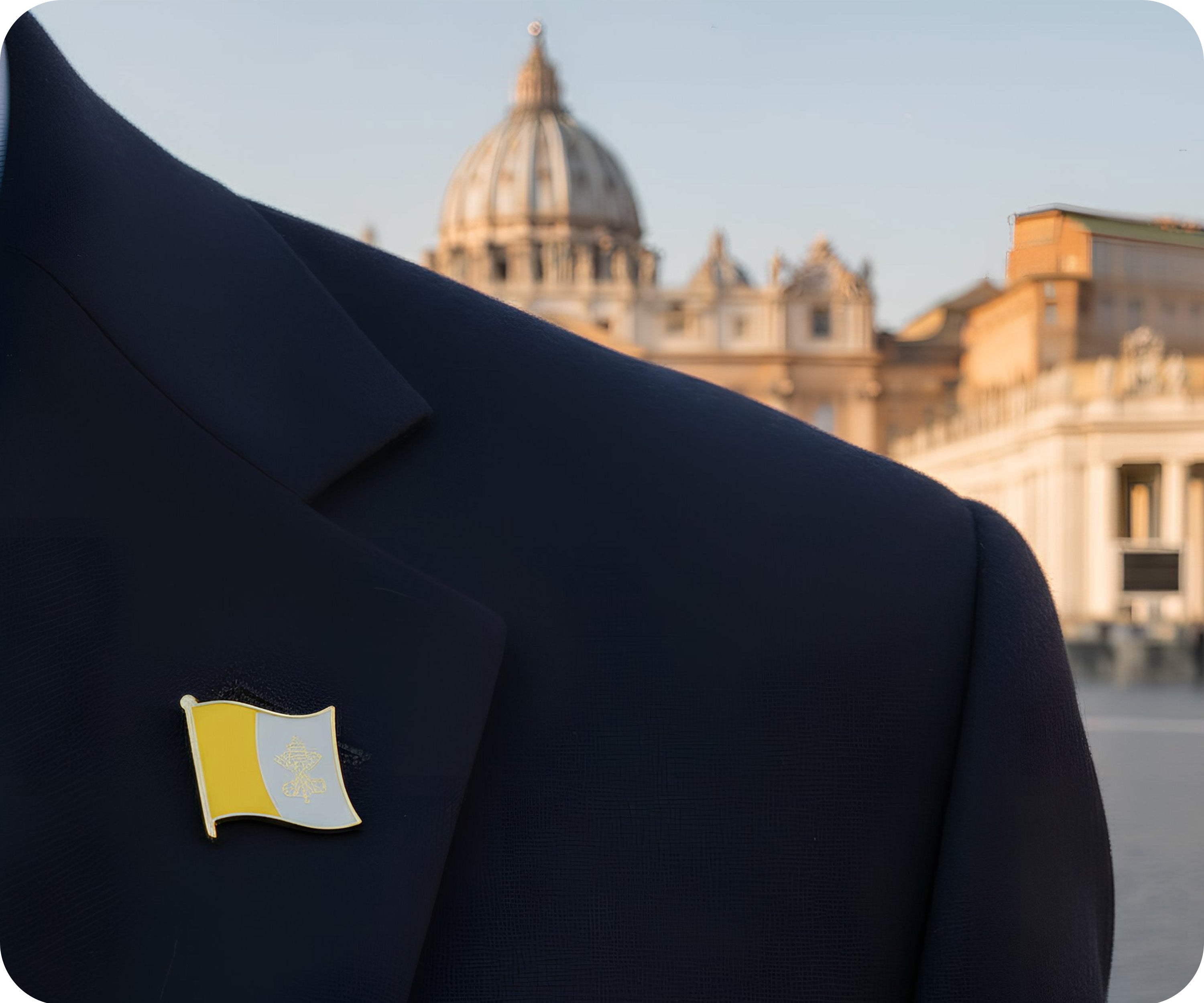 Vatican City Flag Pin Badge Secondary image