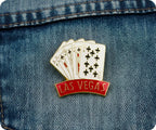 Las Vegas Royal Flush Pin Badge