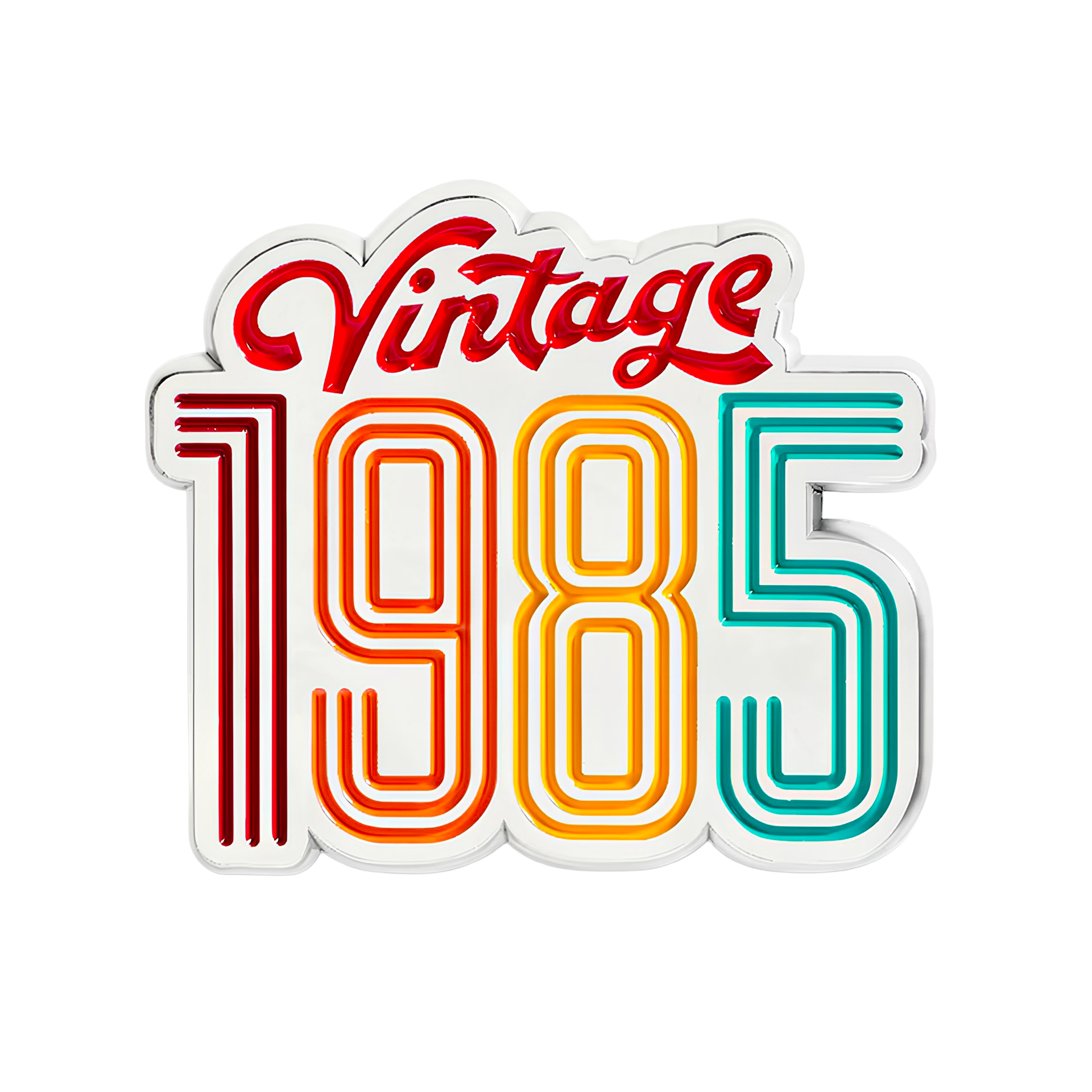 Vintage 1985 Retro Gaming Pin Badge