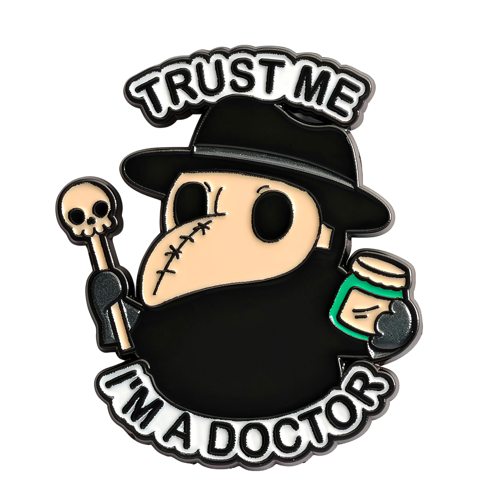 Trust Me I'm A plauge Doctor Pin Badge Main image
