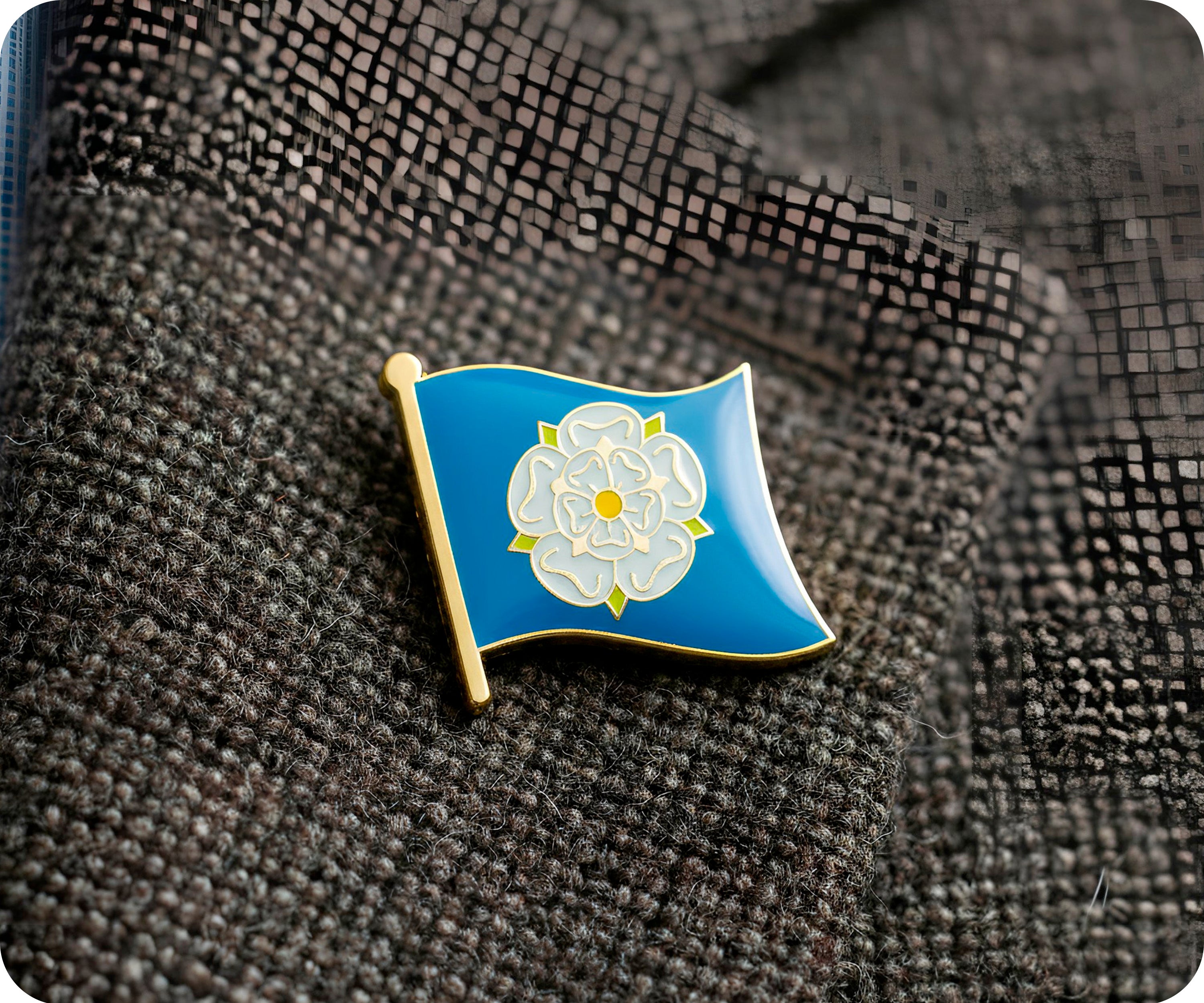 Yorkshire Rose County Flag Pin Badge